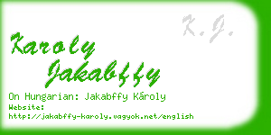 karoly jakabffy business card